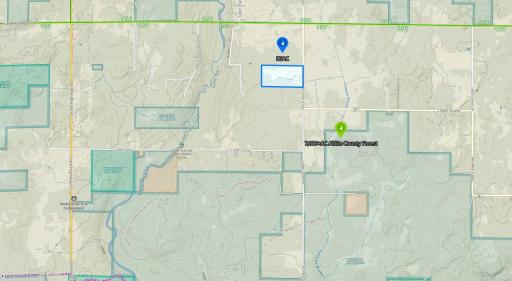Area Map-Note the 7000+ Acres of Aitkin County Forest just South of the property
