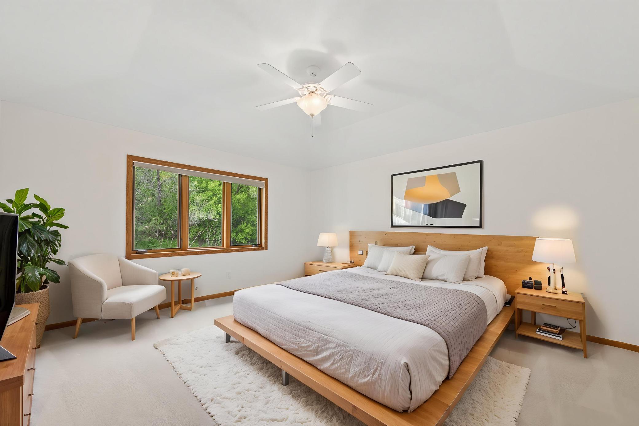 Virtually Staged Primary Bedroom