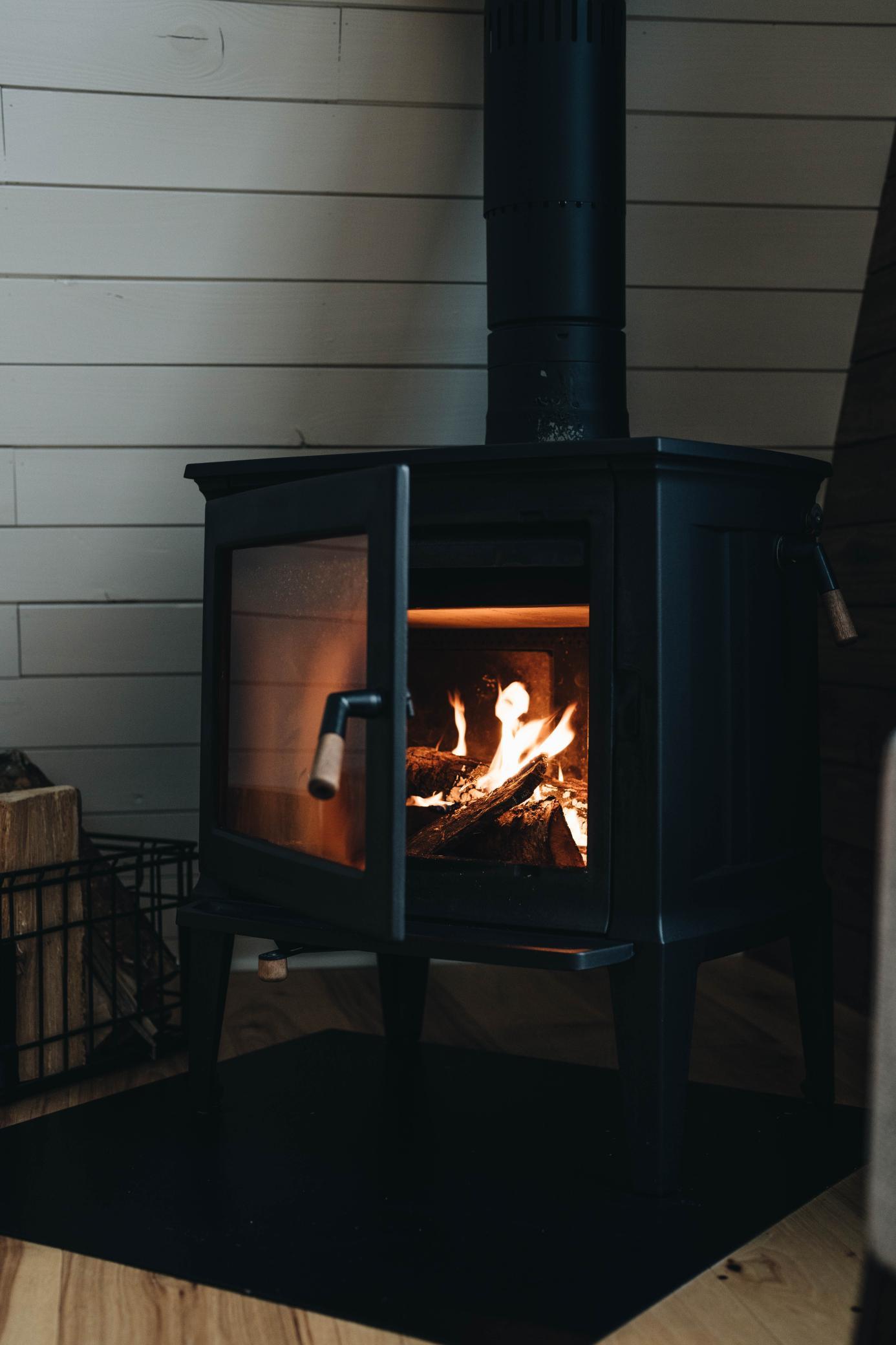 Cozy Wood-burning Fireplace