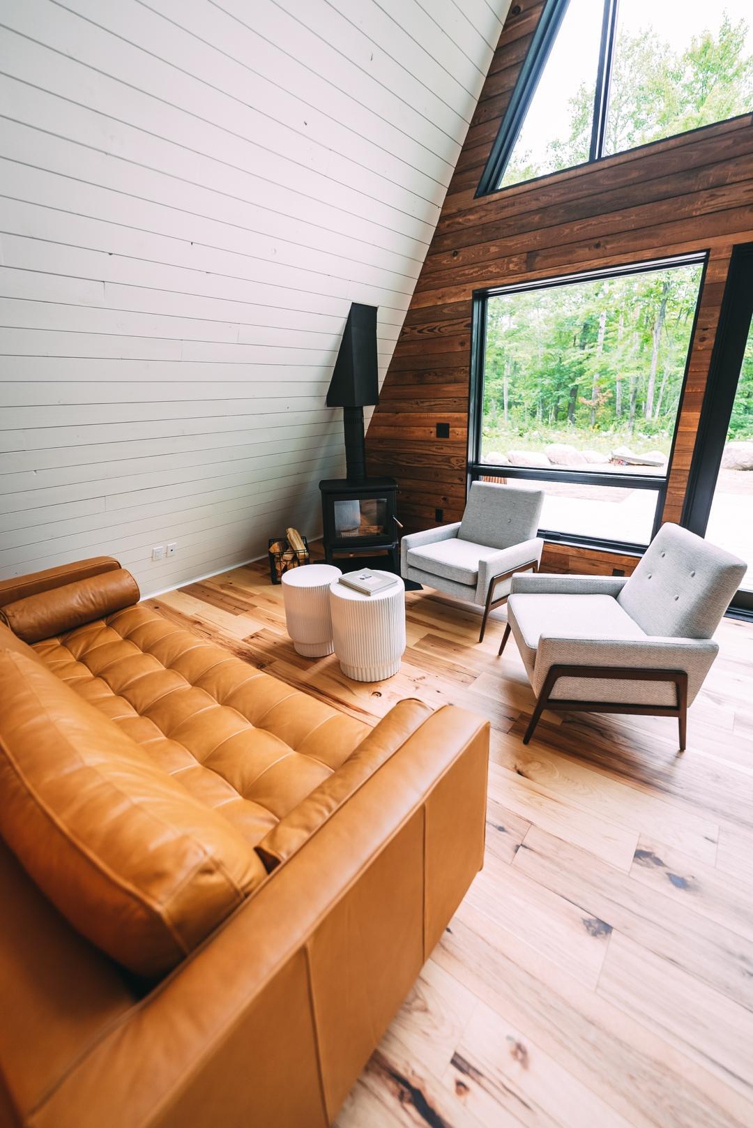 A-frame livingroom