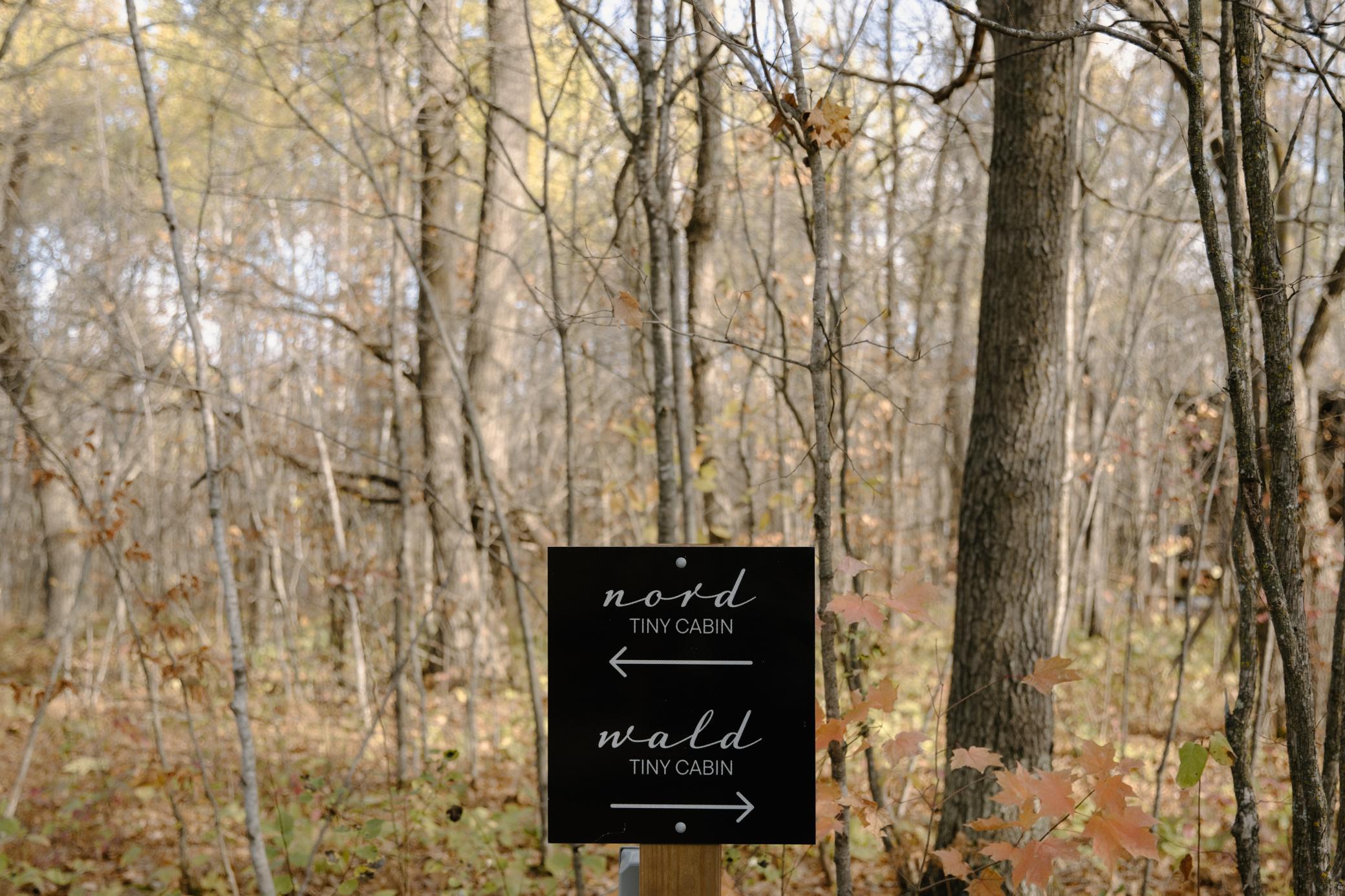 Tiny cabin directional