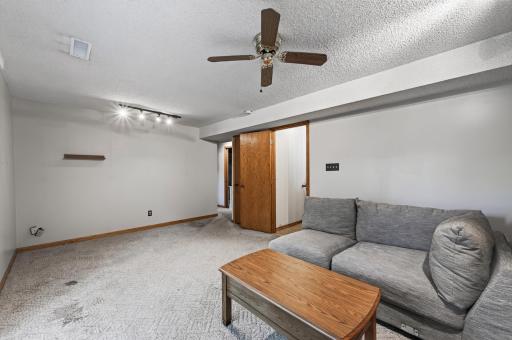 Finished lower level provides a cozy setting with room to spread out and enjoy time together.