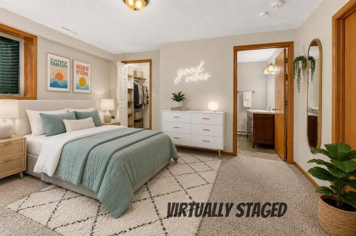 4th bedroom in lower level - virtually staged