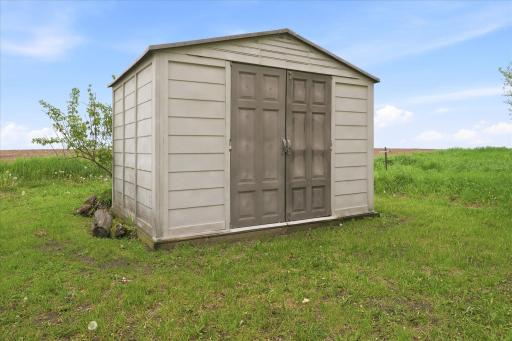Storage shed is ready for any extra storage needs