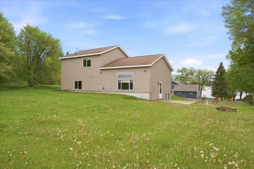 Rear view of the home - the lake view is right across the street.