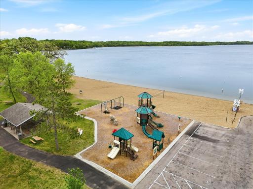 Schroeder Park includes a fabulous beach area, large playground and picnic area plus camping sites for rent through Wright County.