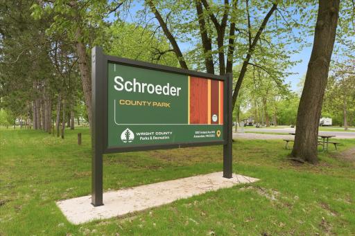 One of Wright County's fabulous parks - Schroeder County Park is within walking distance from the home.
