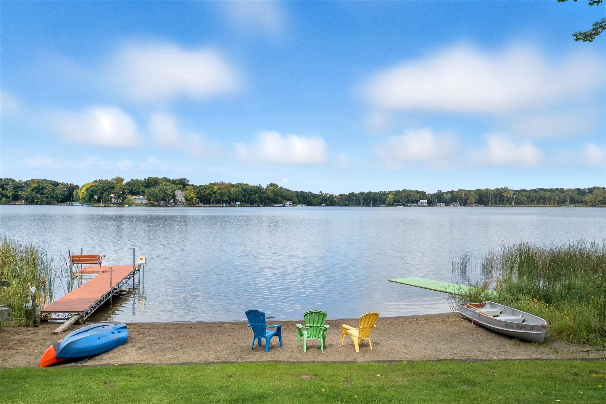 319 feet of private shoreline and nearly 2 acres of peaceful lakefront living.