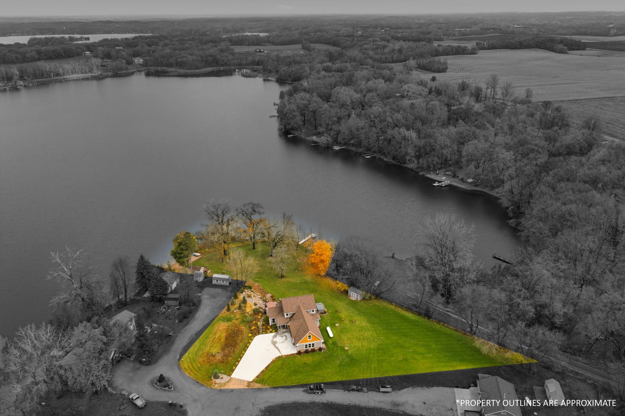Rarely does a nearly new luxury lake home with acreage, privacy, and stunning shoreline become available in this location.