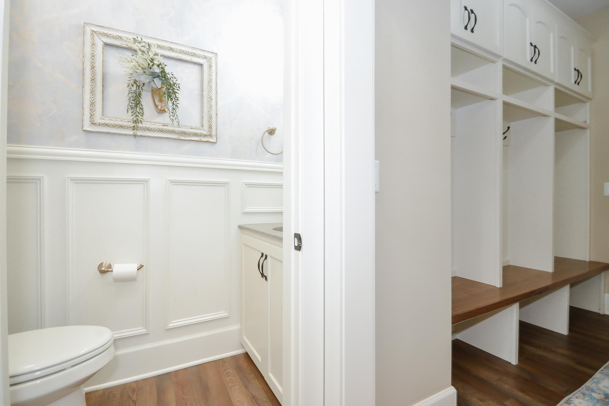 Main level half bath off mudroom