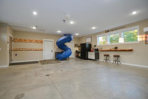 Oversized heated and insulated three-car garage