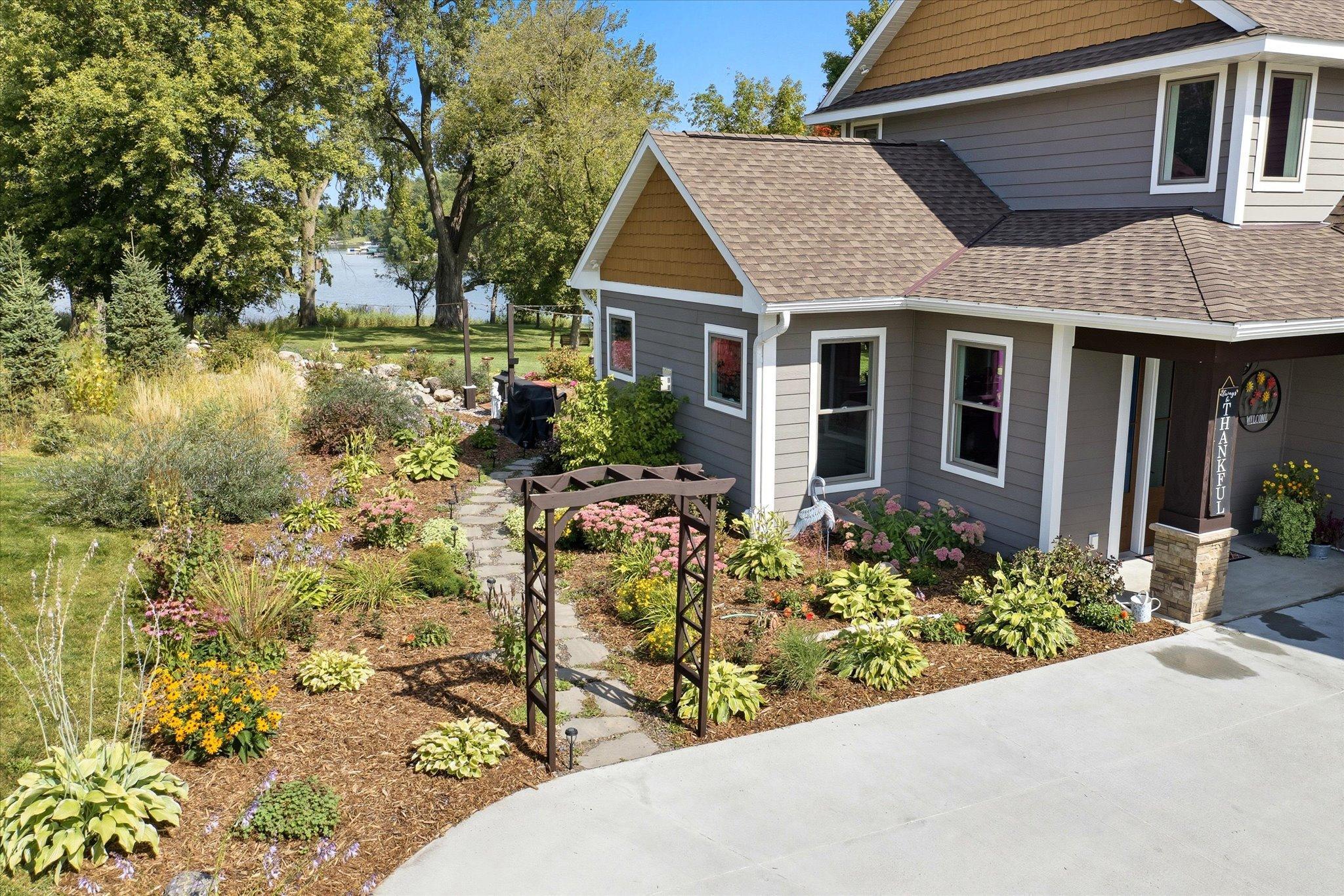 Walking path from front driveway