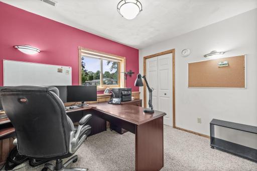 The 4th bedroom in the lower level is currently used as office space.