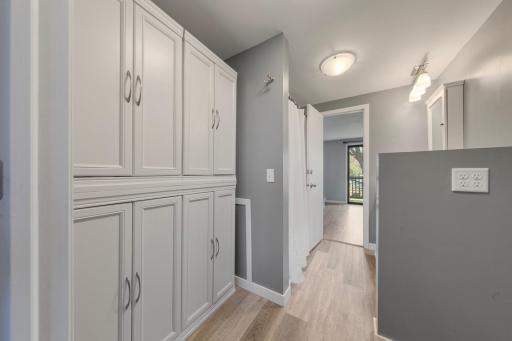 Lots of storage in the upper bathroom, leading to the other second floor bedroom.