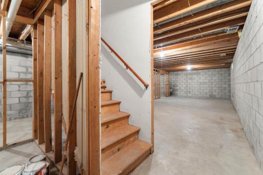 The basement is unfinished and ready for building instant equity!