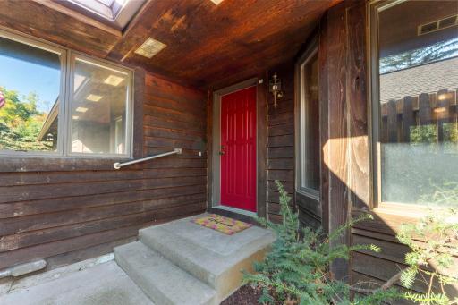 A private entry welcomes you to the home.