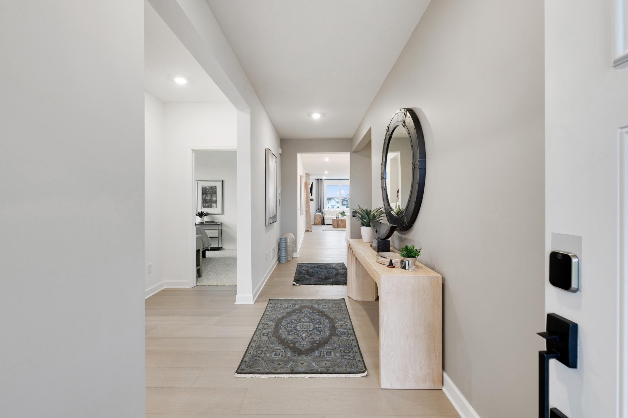 (Photo of a decorated model, actual home's finishes will vary slightly)