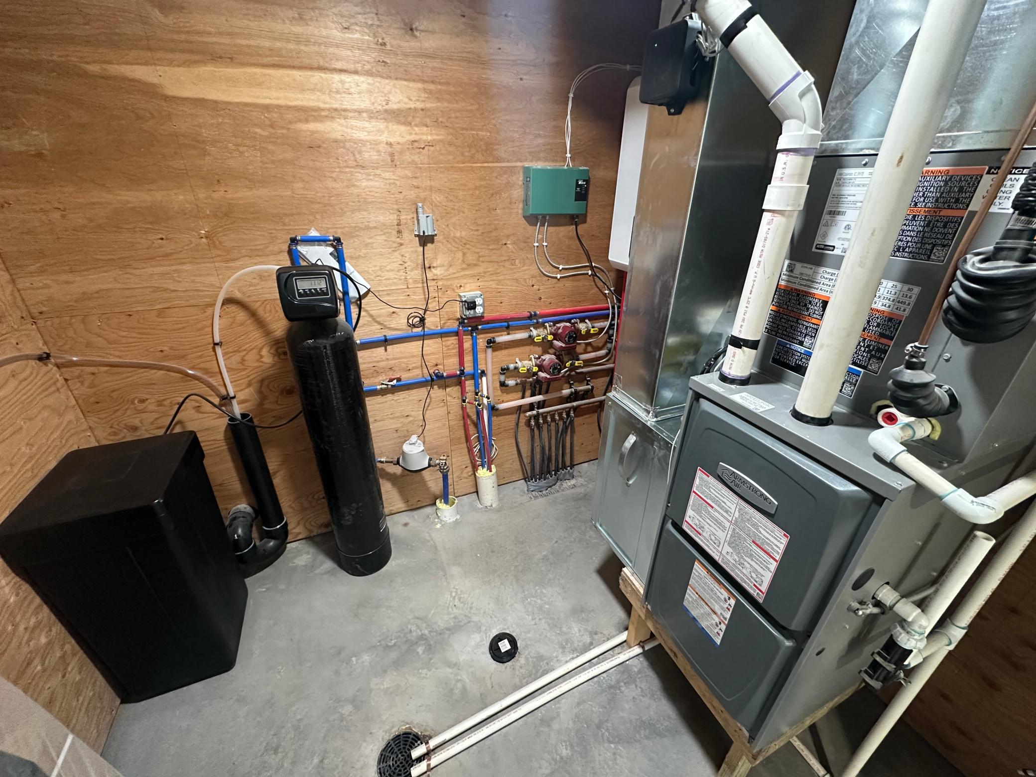 Utility room in garage