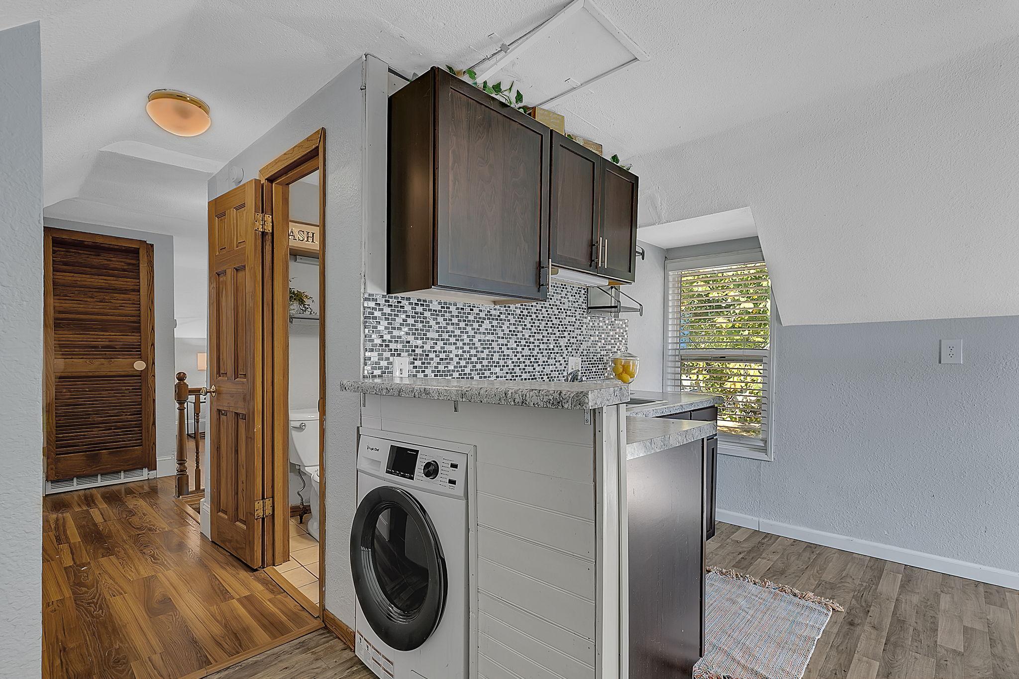 Upstairs unit all in one washer dryer