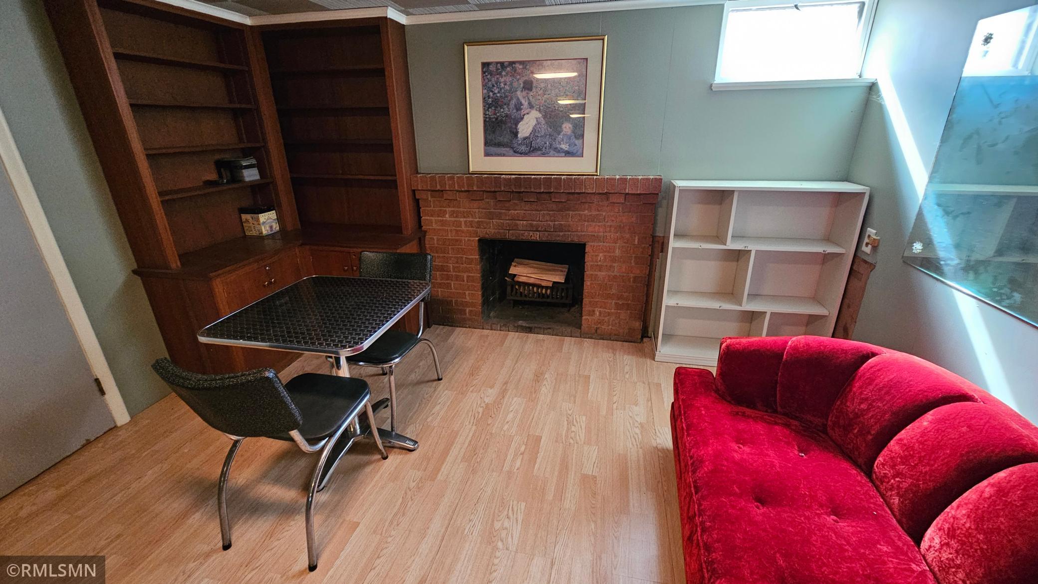 Fireplace in Lower Level Family Room