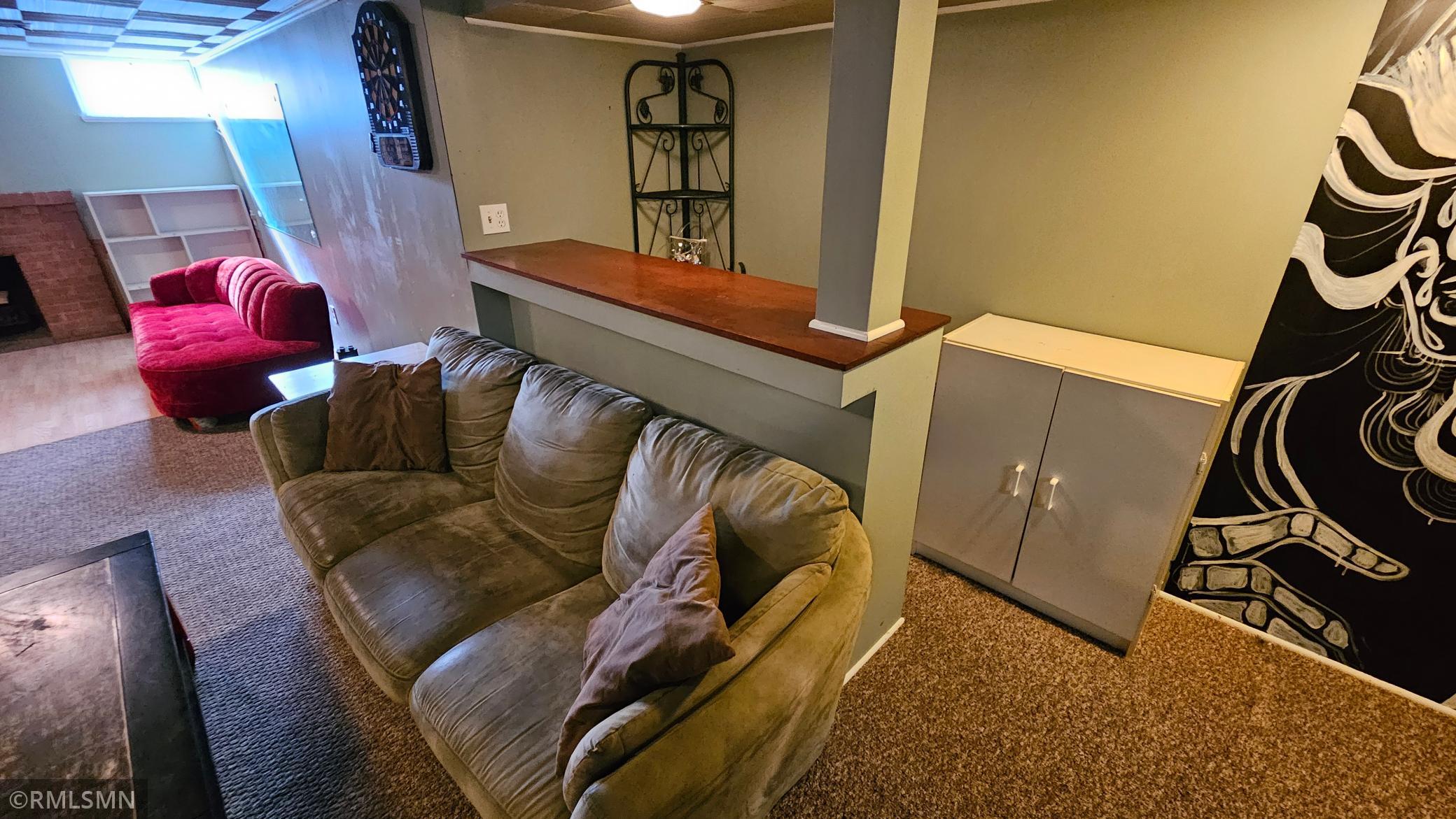 Bar Area in Lower Level Family Room