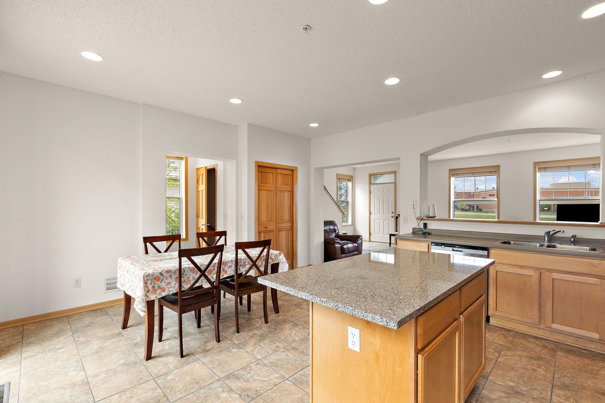 Spacious kitchen with center island and informal dining room
