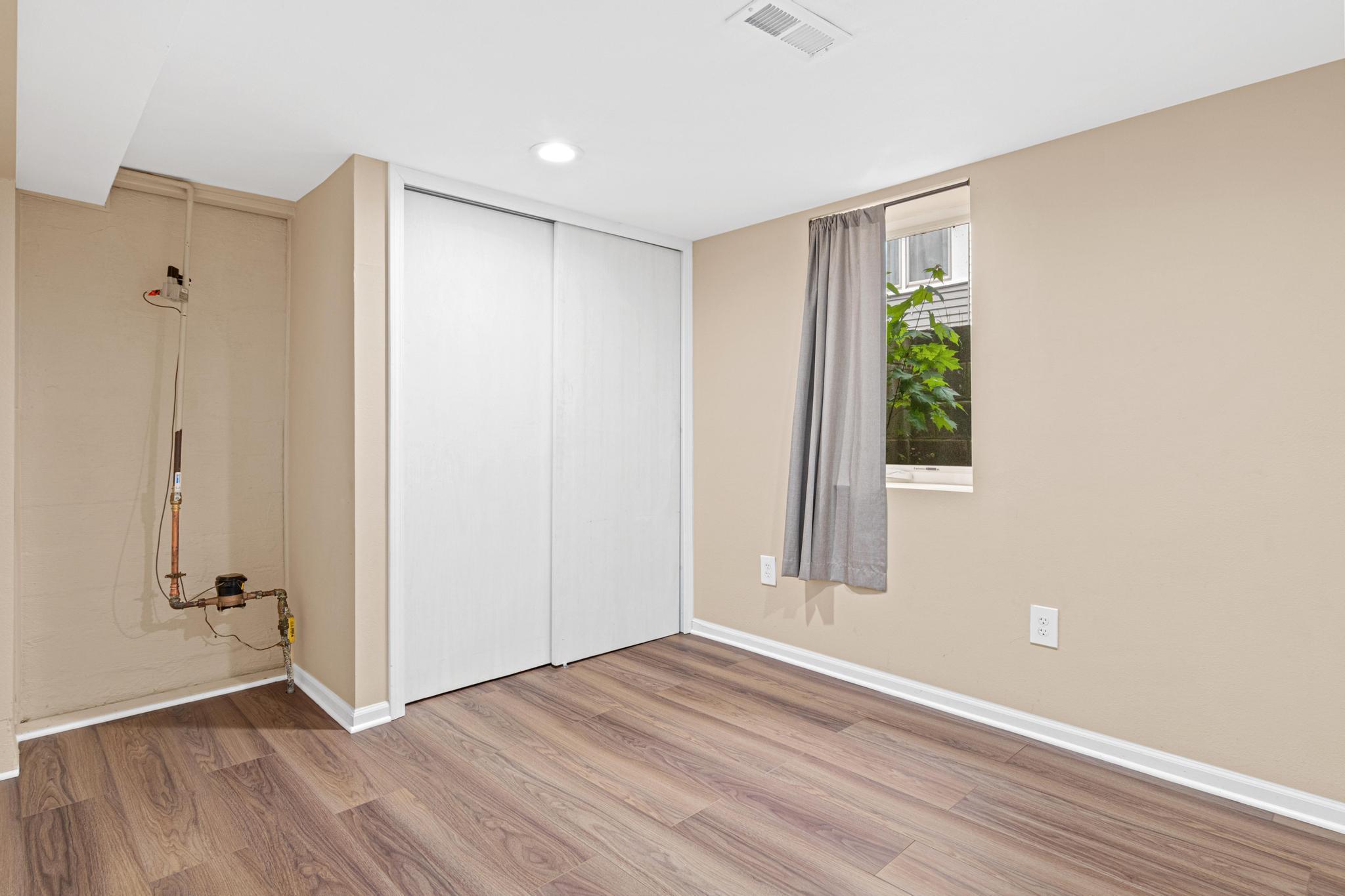 Lower level bedroom with egress!