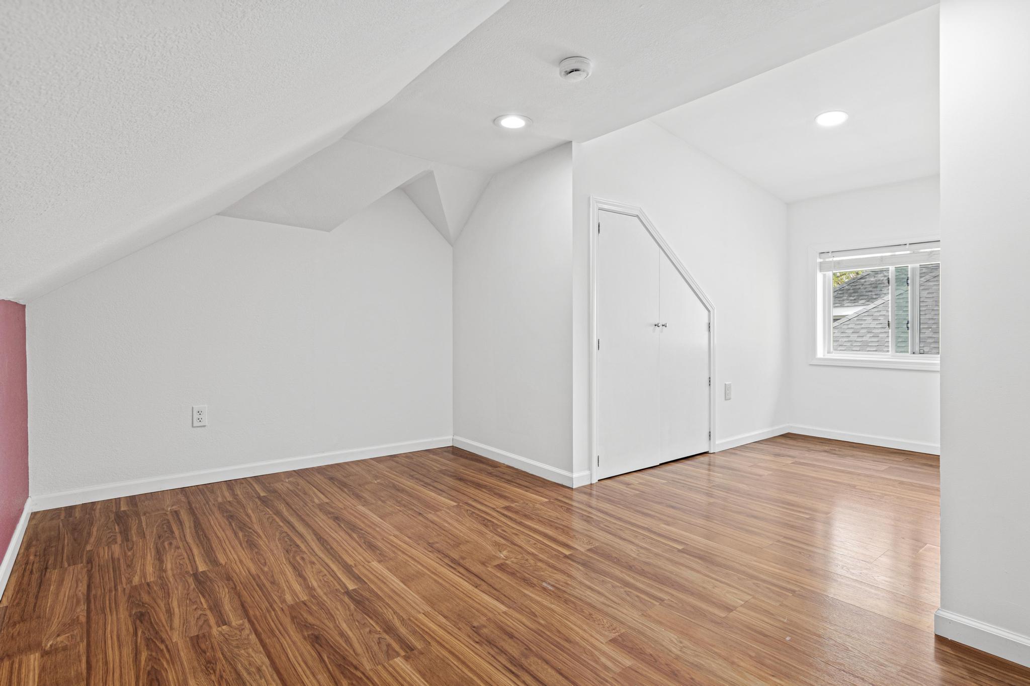 Upper Level Bedroom-owners had a bed, dresser, sitting area and a desk on the far end