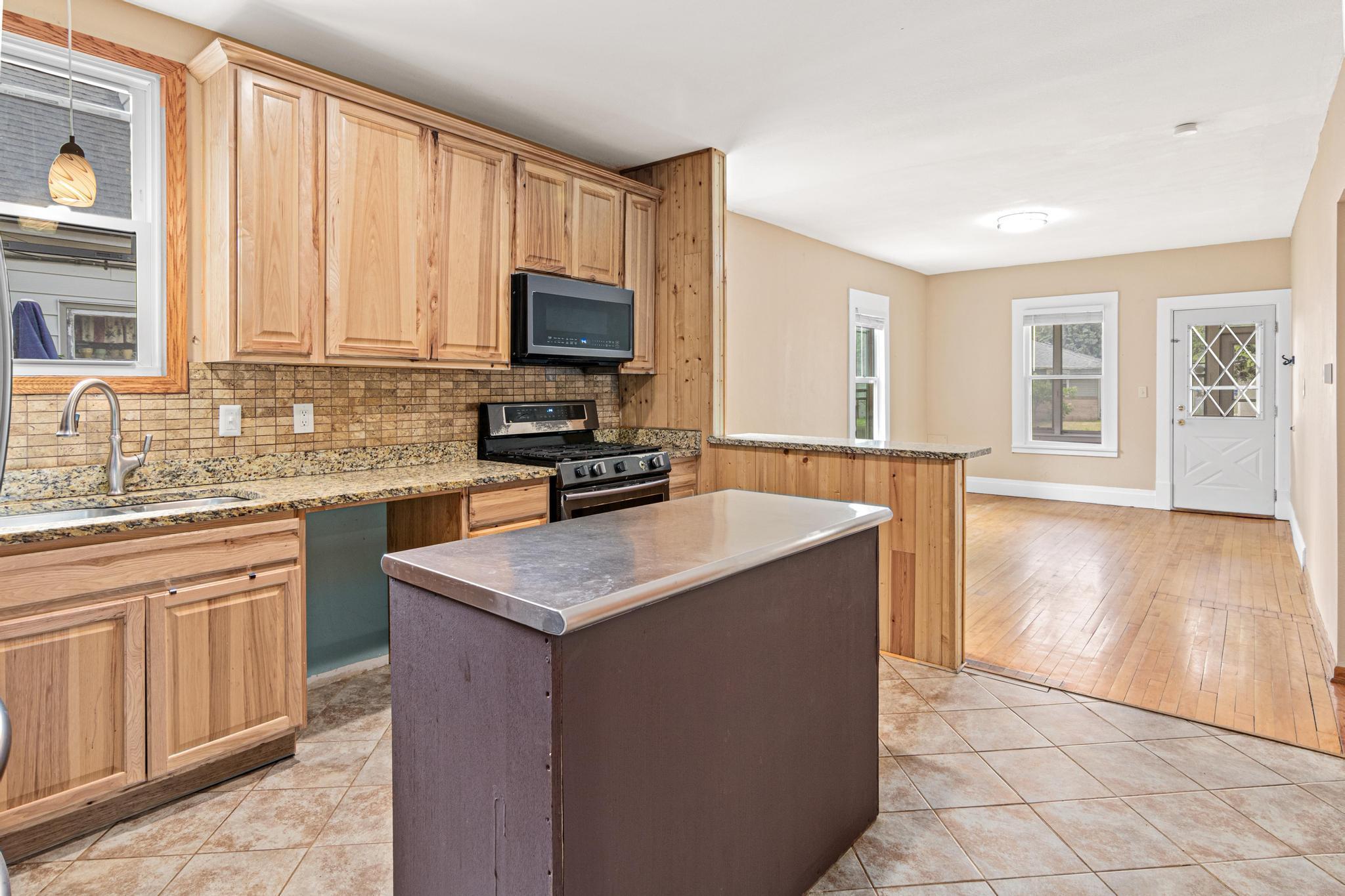 Another view of kitchen and living space!