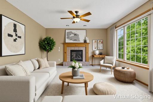 Family room *virtually staged*