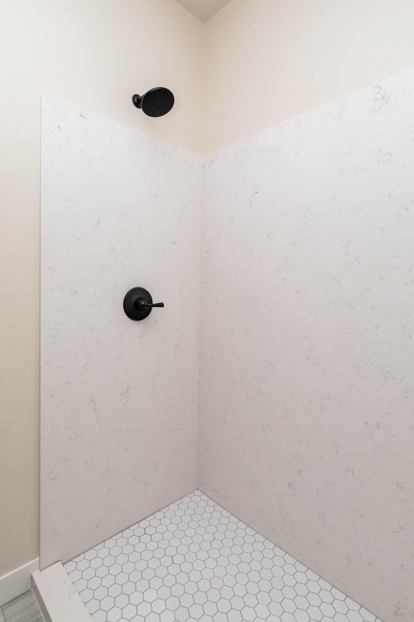 quartz slab shower