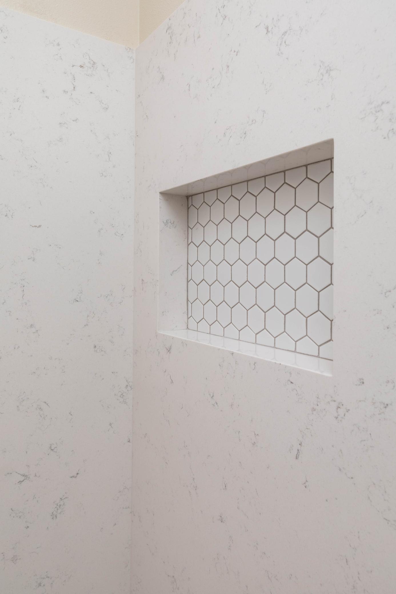 quartz slab shower