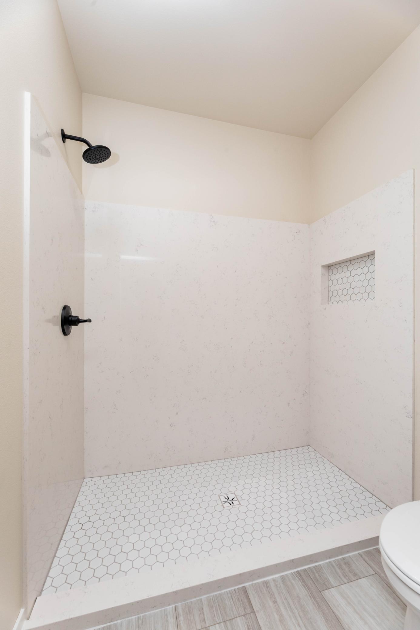 quartz slab shower