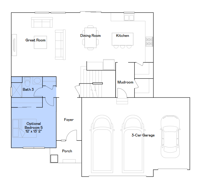 Lewis main level floorplan