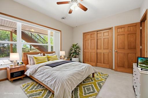 This photo offers a glimpse of how this bedroom could be transformed with elegant furnishings.