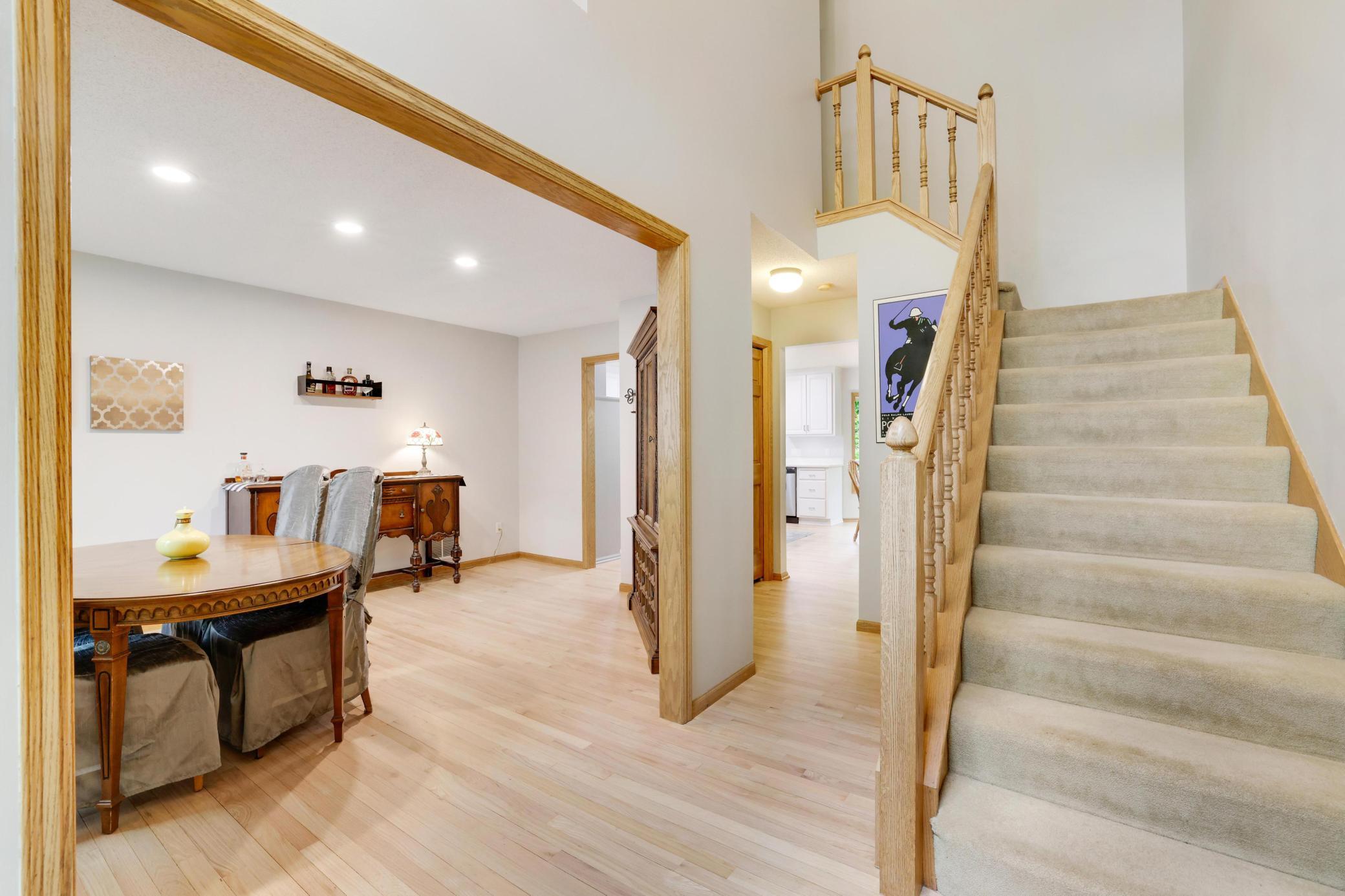 Formal dining room off of entry