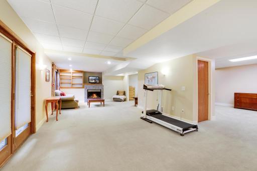 Lower level large enough for an exercise area