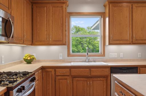 Kitchen window with beautiful nature views