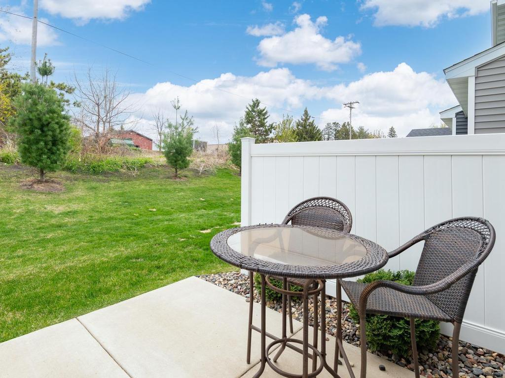 Private patio great for morning coffee!