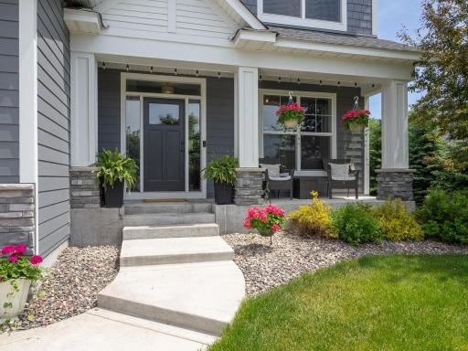 Covered Concrete Front Porch And Private View across the street. No homes across the street