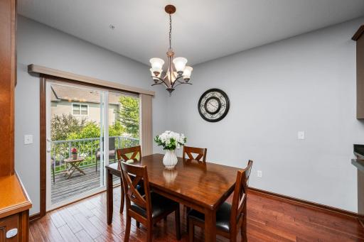 Sliding doors lead directly to the deck for easy indoor-outdoor living.