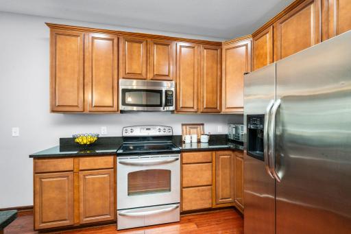 Plenty of counter space for cooking and baking.