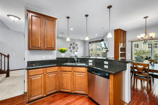 Enjoy preparing meals while staying connected to family and friends in the open-concept layout.