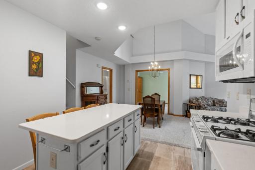 Laundry conveniently adjoining kitchen makes weekly chores a cinch