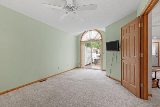 Primary bedroom conveniently located on main floor is spacious & ready for your furnishings