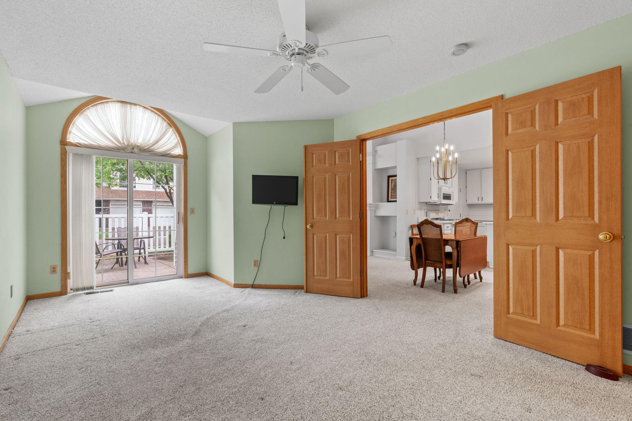 French doors create open airy spaces