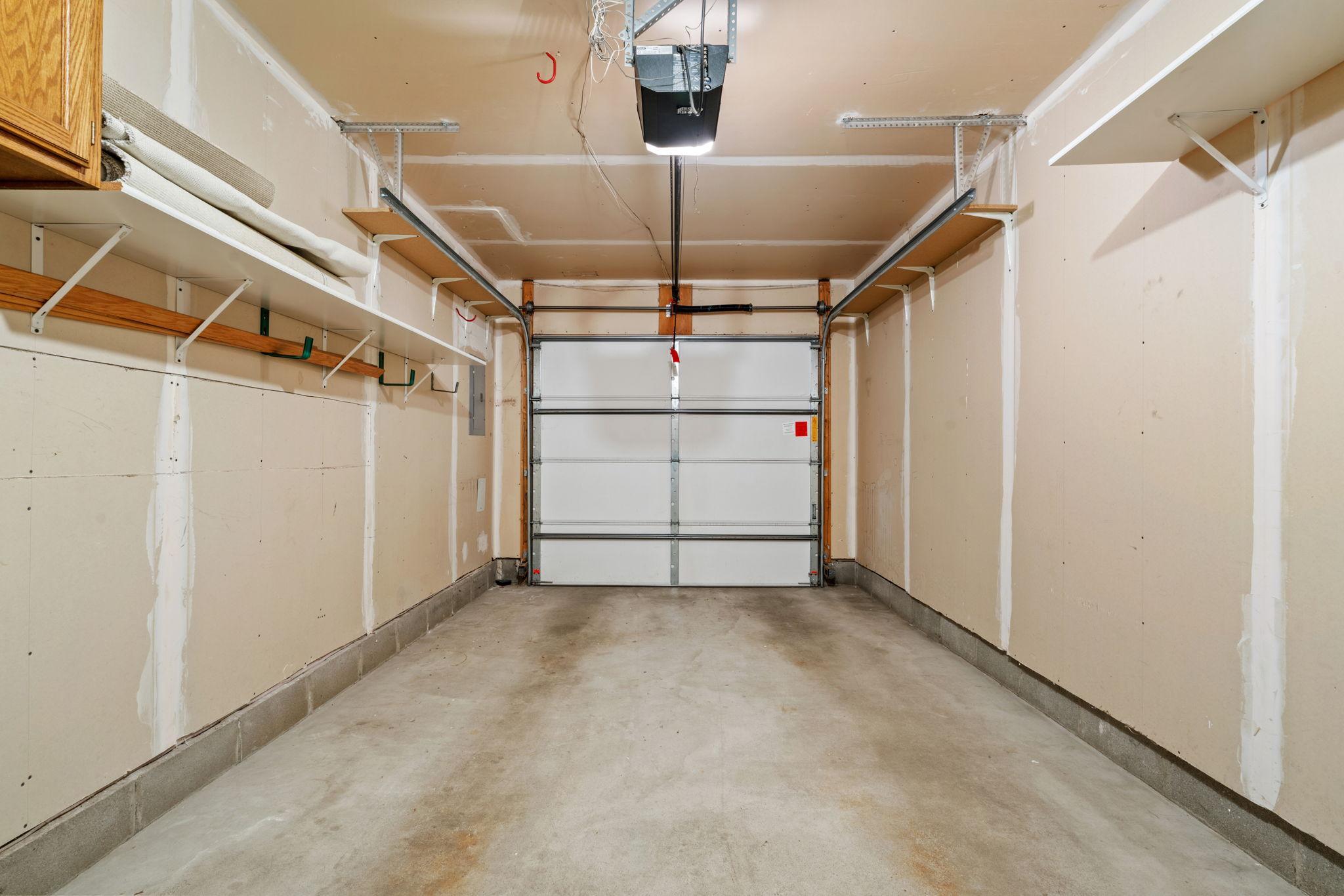 Finished & insulated garage keeps the cold weather out
