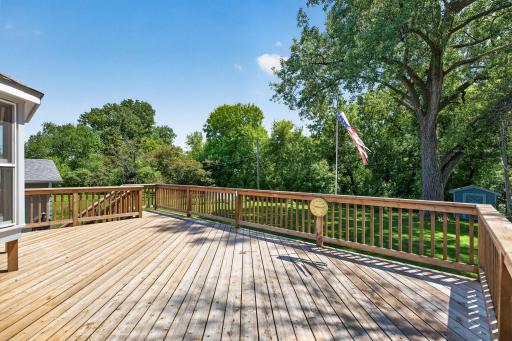 24' x 14' Cedar deck Overlooks private backyard backing up to Nature area