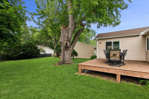Plenty of room for playing, entertaining, or gardening in the large backyard