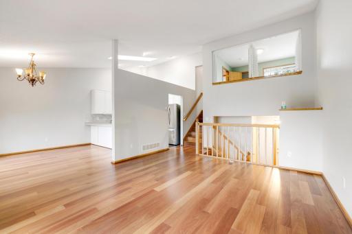 Open main floor with lots of light